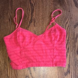 Bright pink crop top